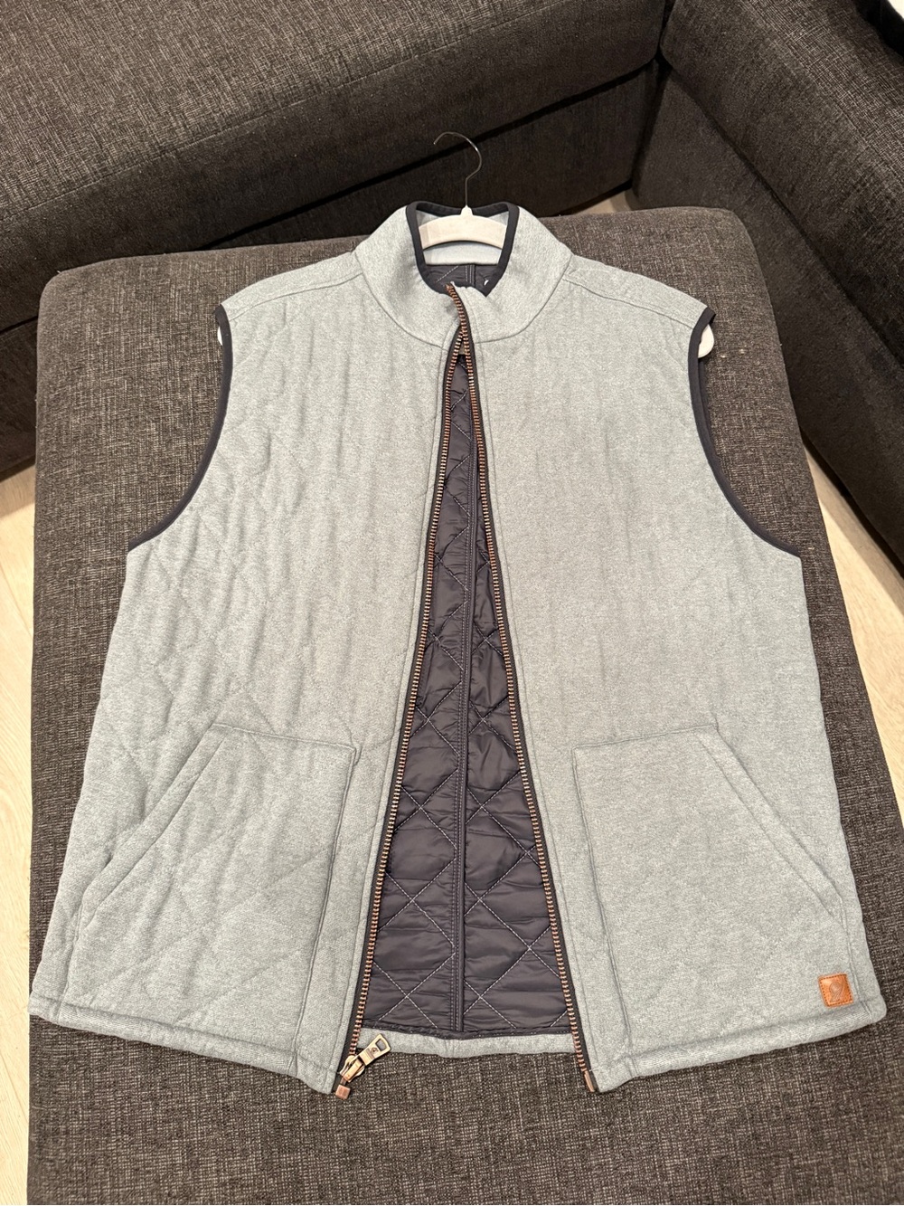 Men's Light Grey Quilted-Interior Vest